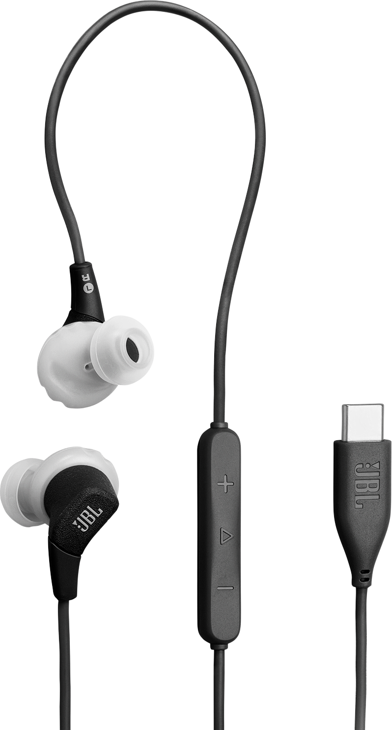 JBL Endurance Run 3 vezetékes sport fülhallgató mikrofonnal, USB-C, fekete-szürke