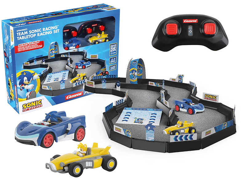 Carrera Team Sonic Racing™ Tabletop Racing Set Ferngesteuertes Spielzeugautoset, Mehrfarbig