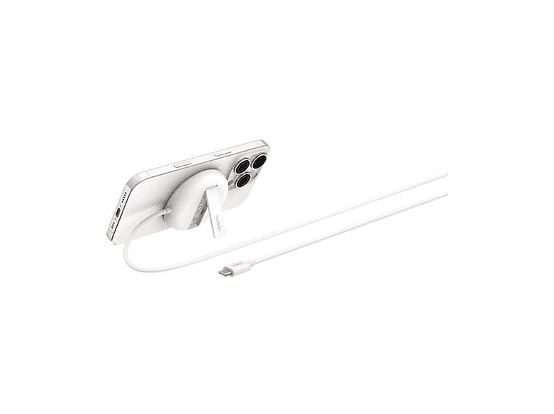 Caricabatterie Magsafe BELKIN BoostCharge Pro, caricatore wireless magnetico con Qi2 da 15W per iPhone, Bianco
