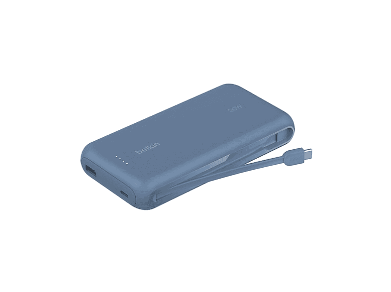 Power Bank Belkin Cavo Integrato Usb-C 30W 20000 Mah, Blu
