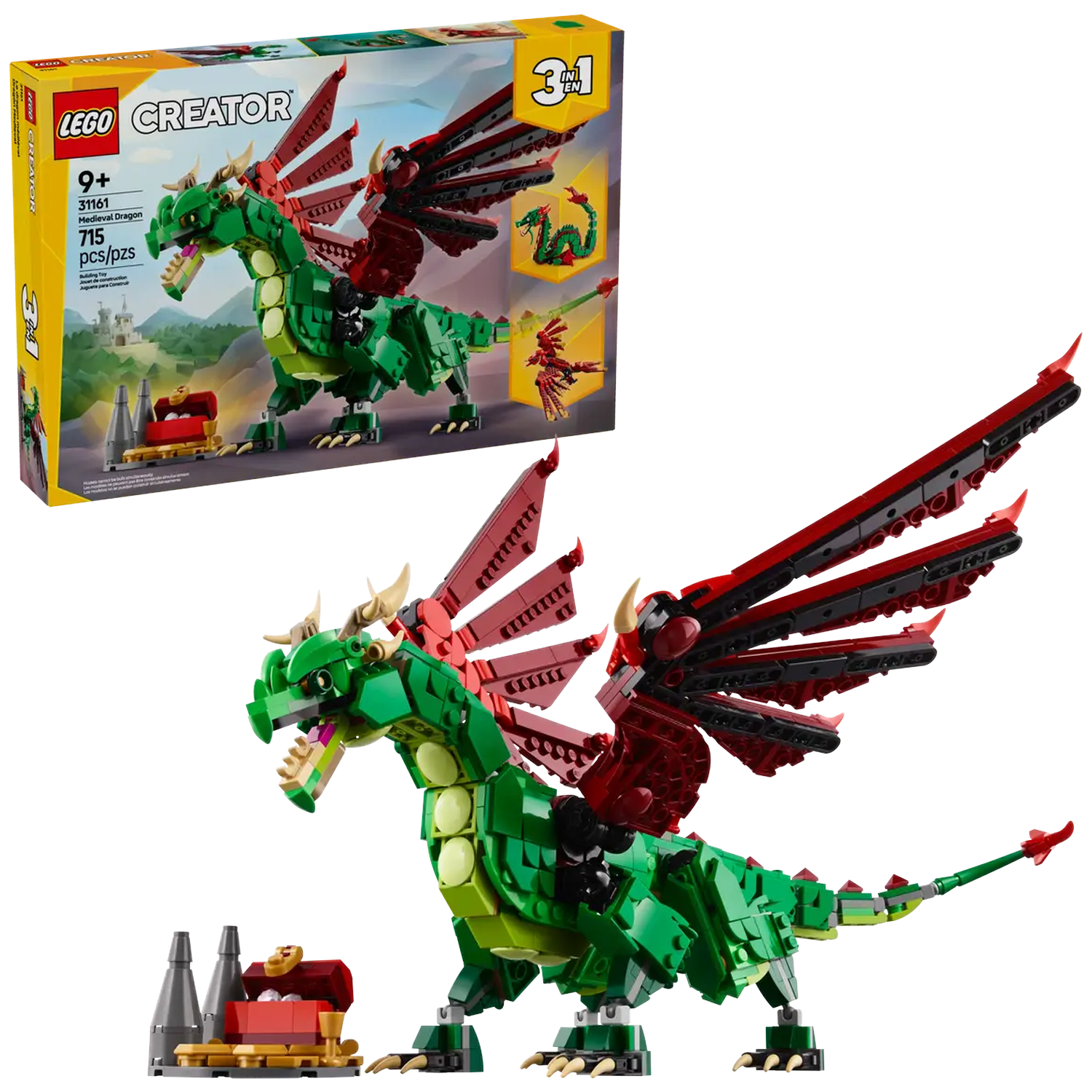 Lego Creator 3in1 31161 Middeleeuwse Draak Bouwstenen