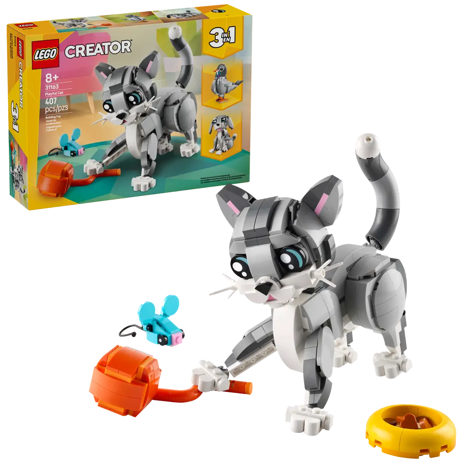 Lego Creator 3in1 31163 Speelse Kat Bouwstenen