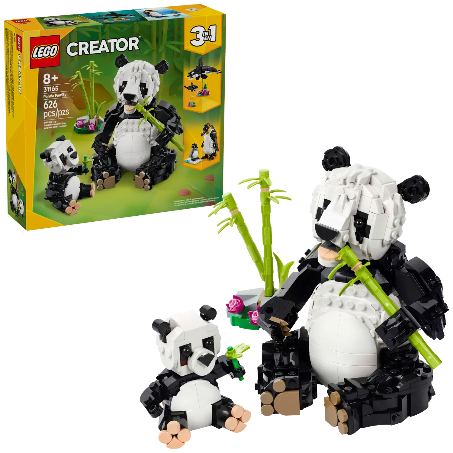 Lego Creator 3in1 31165 Wilde Dieren: Pandafamilie Bouwstenen