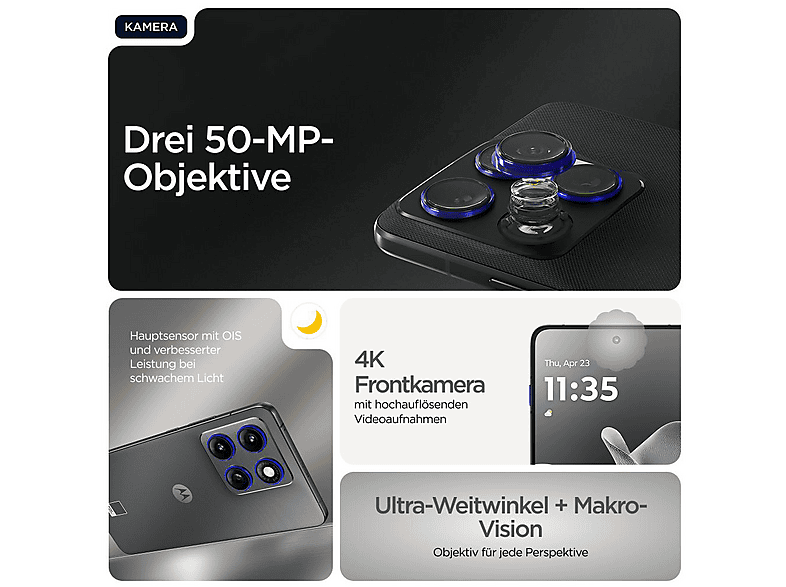 Motorola Edge 70, 512 GB, Gadget Grey, Dual SIM — Foto 4 von 5