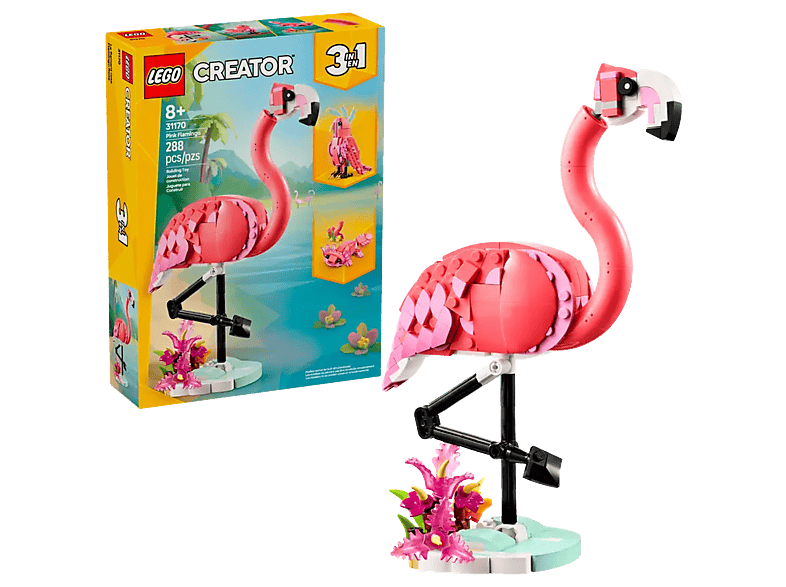 LEGO Creator 3-in-1 Wilde dieren: roze flamingo