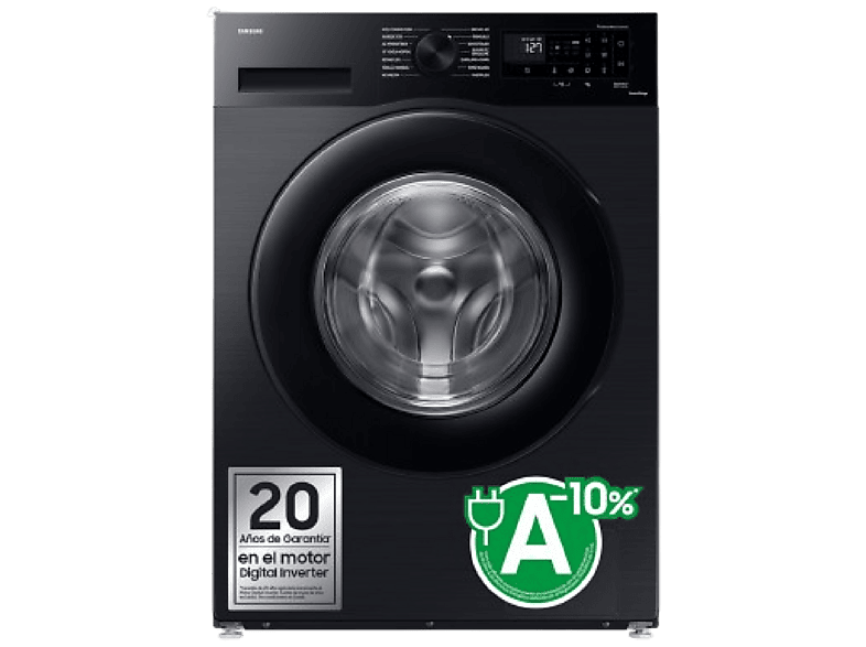 Samsung – Lavadora Samsung 9kg Tecnología Ecobubble™ Clase A Negra WW90CGC04DABEC.
