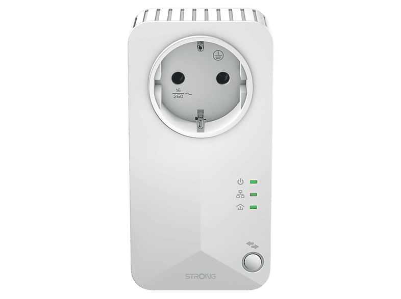 Adaptador de corriente - Strong Powerline Wi-Fi 600 kit, Mbit/s, Plug and Play, Ethernet, Hasta 300m Alcance, Blanco