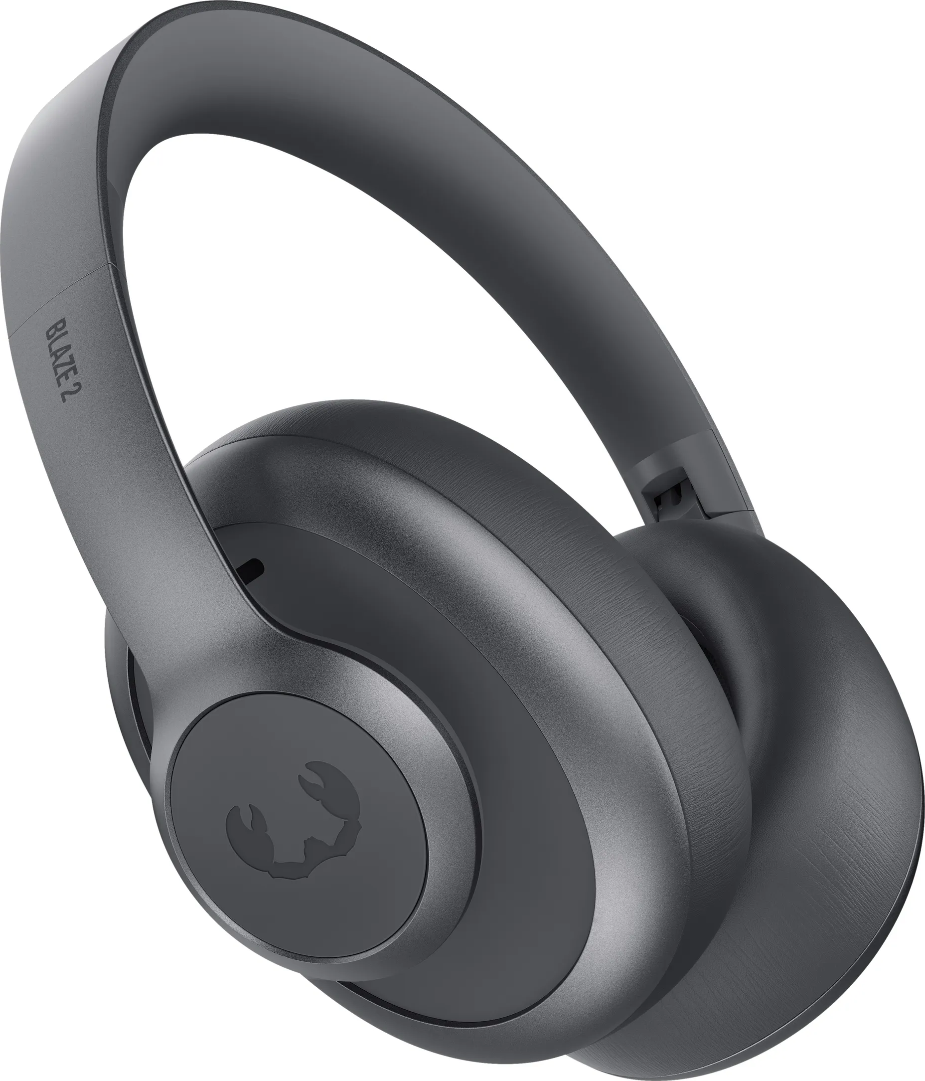Cuffie grigie con la scritta "BLAZE 2" sulla fascia e un logo sul padiglione auricolare.