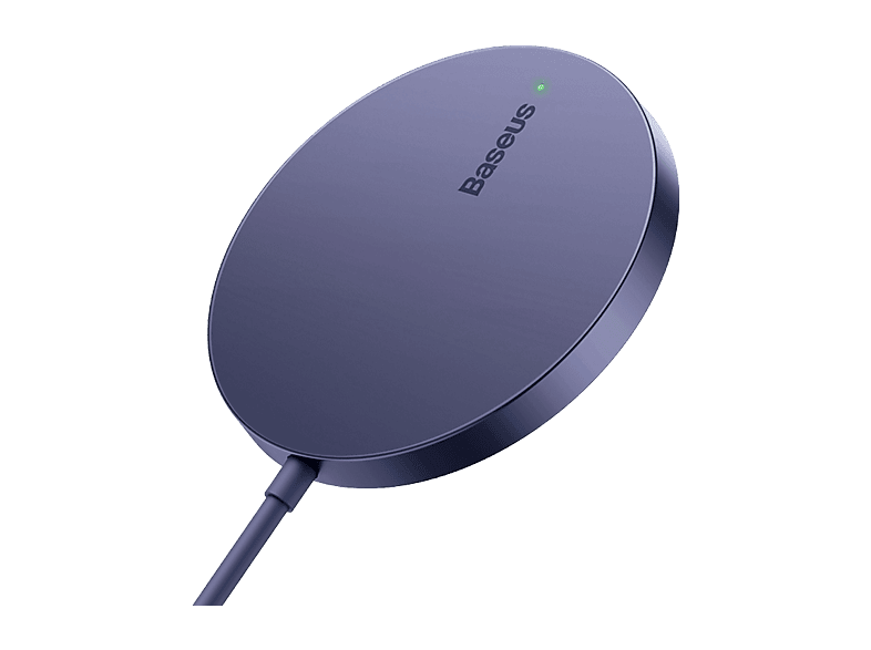 REACONDICIONADO Seminuevo Muy bueno Cargador móvil inalámbrico - Baseus SIMPLE MINI3, 15W, Carga inalámbrica MagSafe y Qi, Morado
