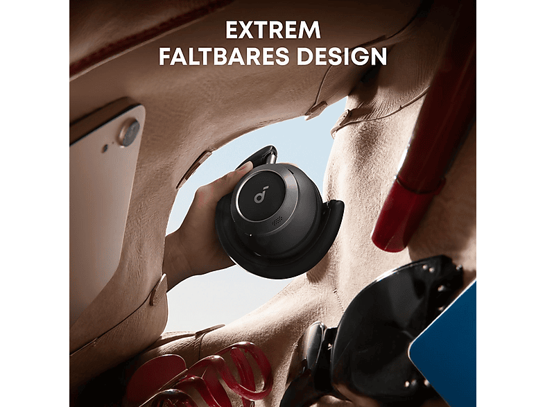 Thumbnail - SOUNDCORE BY ANKER Space One Pro Case Edition, Over-ear Kopfhörer Bluetooth Jet Black (mit Tragetasche)