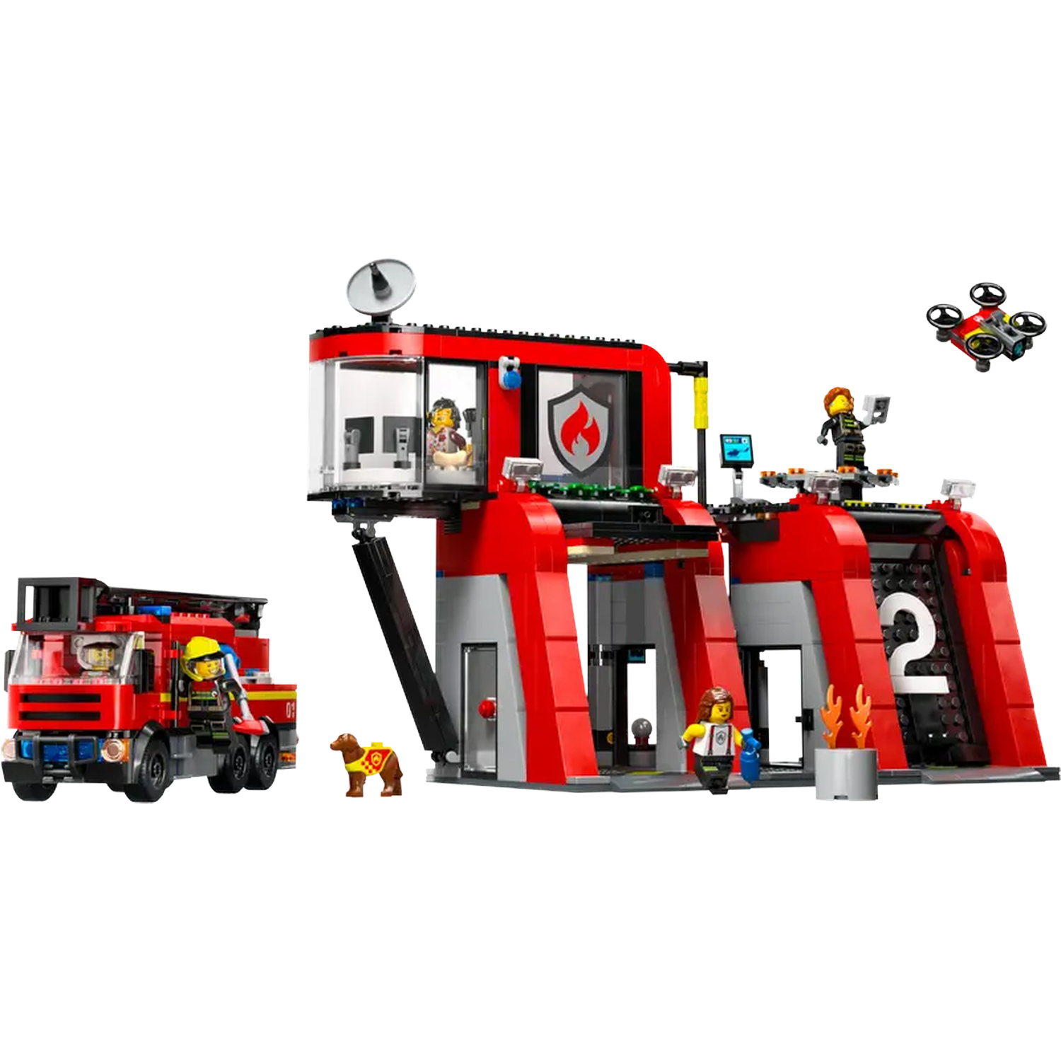 Lego City 60414 Brandweerkazerne En Auto Bouwstenen