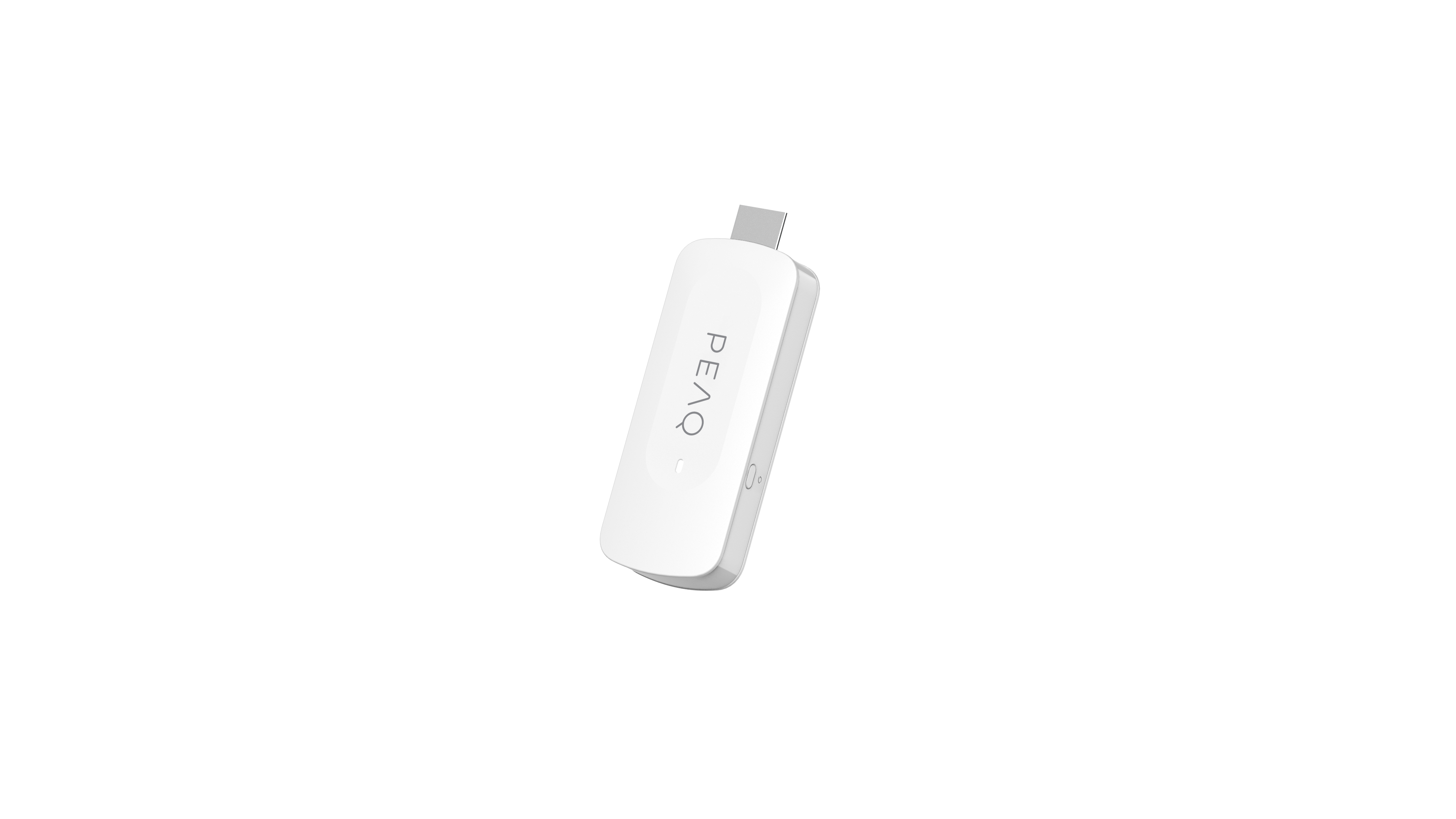 Fehér téglalap alakú eszköz USB-C csatlakozóval, rajta a PEAQ szó, fekete háttér előtt.