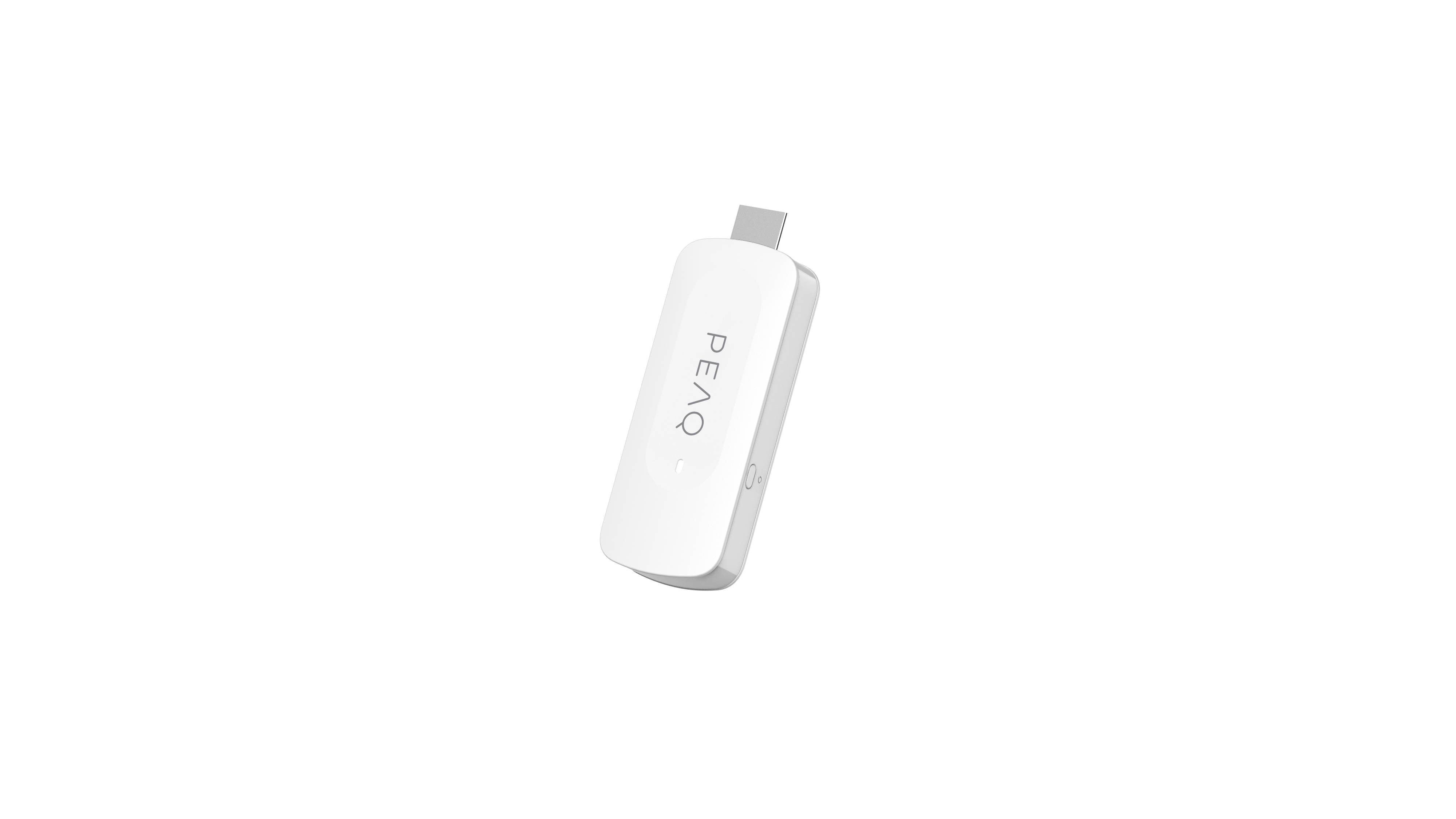 Egy fehér, téglalap alakú eszköz a 'PEAQ' szóval, és egy ezüst USB csatlakozóval, fekete háttéren.