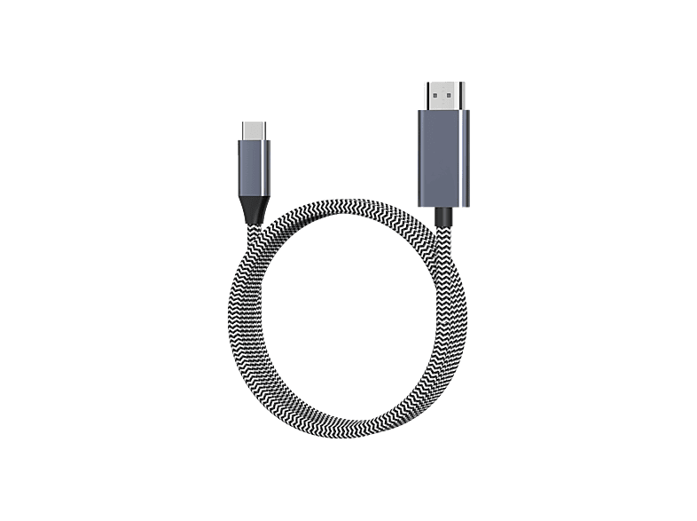 Kabel ISY IHD-9000-1 USB-C do HDMI 2 m Szary – zdjęcie 2