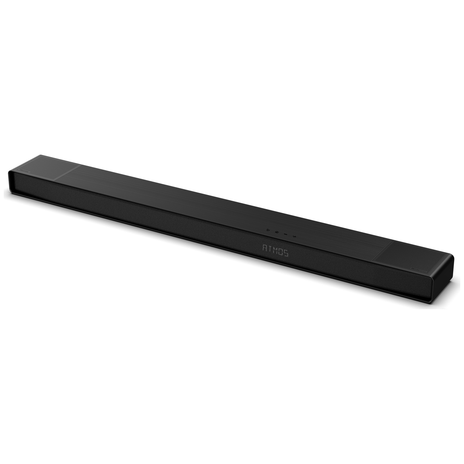 Une barre de son noire sur fond blanc. Il y a le mot ATMOS dessus.