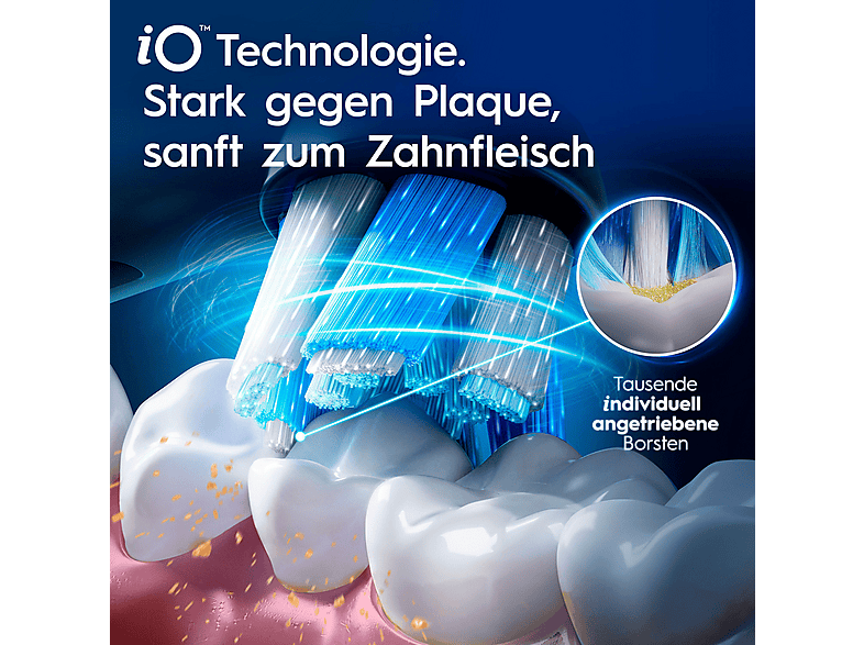 ORAL-B iO Series 3 Elektrische Zahnbürste Schwarz, Reinigungstechnologie: Mikrovibrationen