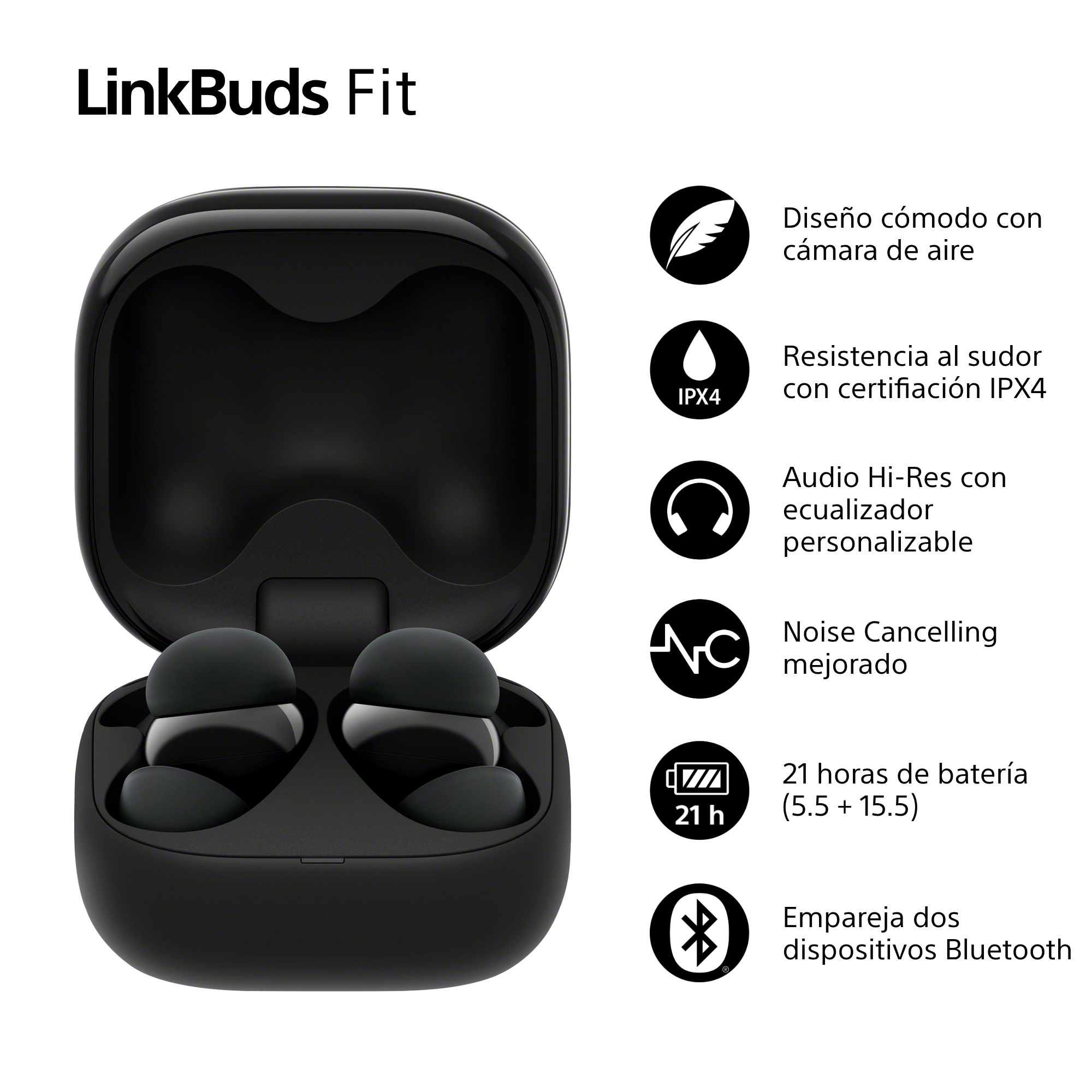 Auriculares True Wireless | Sony LinkBuds Fit, Cancelación de