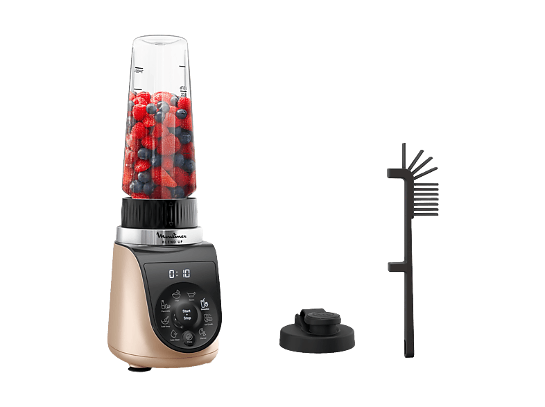 FRULLATORE MOULINEX LM190A, Potenza 1000 W, Caraffa da 0.85 l, 1 velocità, Tritan, Lame Powelix, Dune