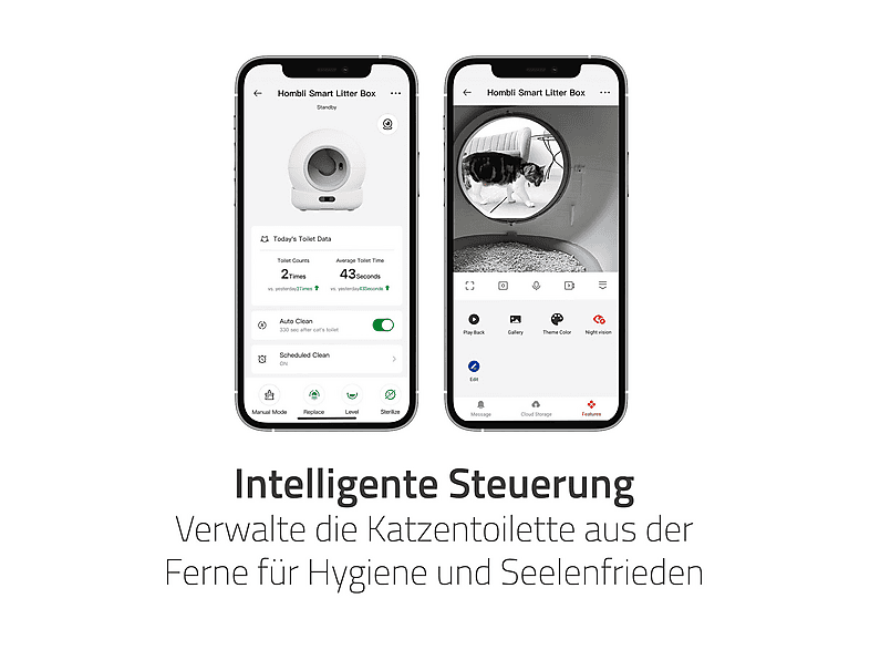 Thumbnail - HOMBLI Smarte Katzentoilette mit Kamera