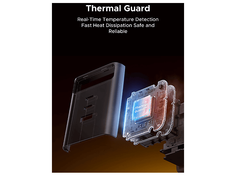 Thumbnail - UGREEN 100 Watt GaN Fast Charger mit einziehbarem Kabel, Ladegerät Universal, Grau