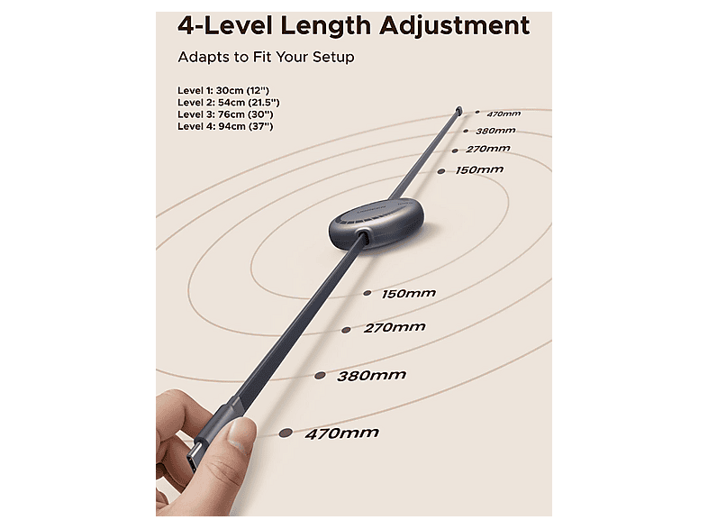 Thumbnail - UGREEN Einziehbares USB-C Kabel 100W 1m, Kabel, Grau