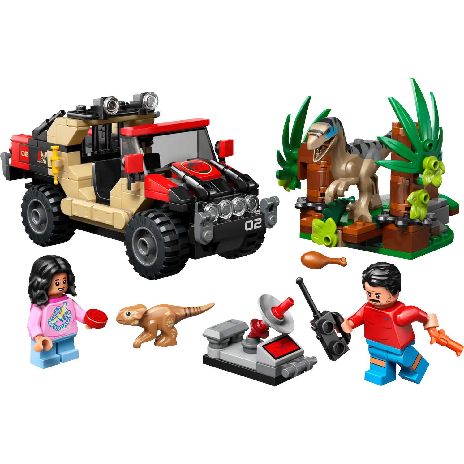 Lego Jurassic World 76972 Offroad Raptorontsnapping Bouwstenen Multicolor