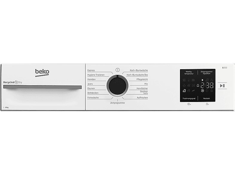 Thumbnail - BEKO BMS3T382CW Wärmepumpentrockner (8 kg, C, Weiß)