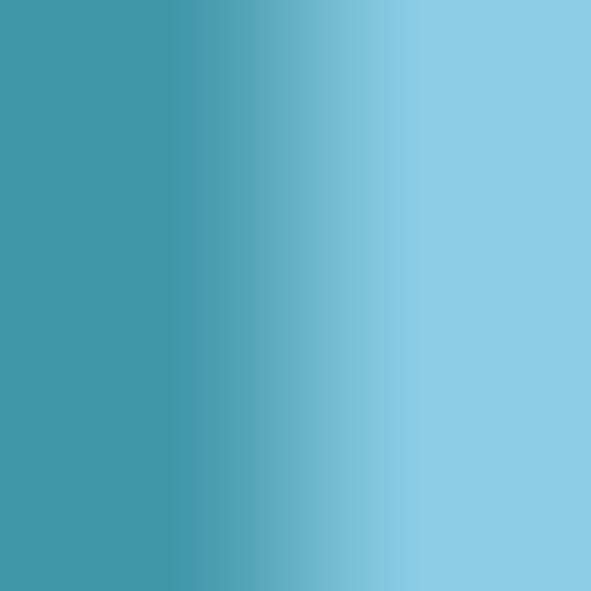 Ein Farbverlaufshintergrund verläuft von links nach rechts von Teal zu Hellblau.