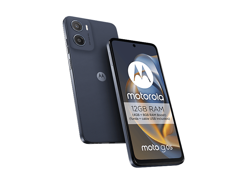 Móvil - motorola g05, Denim Blue, 256 GB, 4 GB RAM, 6.67" LCD, MediaTek Helio G81 Extreme, 5200 mAh