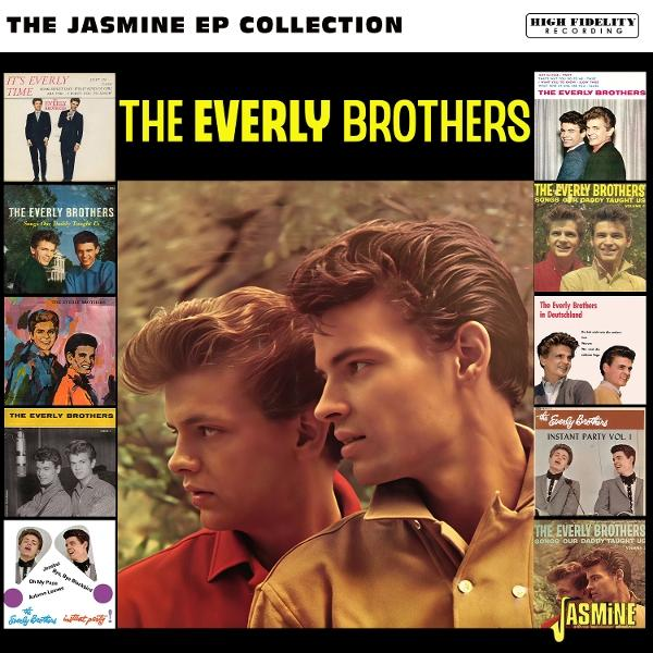 Album-Cover-Collage mit The Everly Brothers. Ein zentrales Bild und mehrere kleinere Albumcover werden angezeigt.