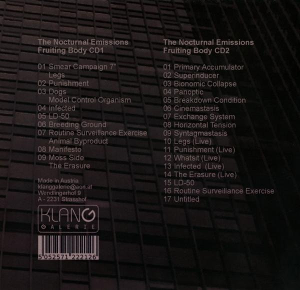 Albumcover listet Songtitel auf: Smear Campaign, Punishment, Infected, Breeding Ground, Manifesto und mehr.