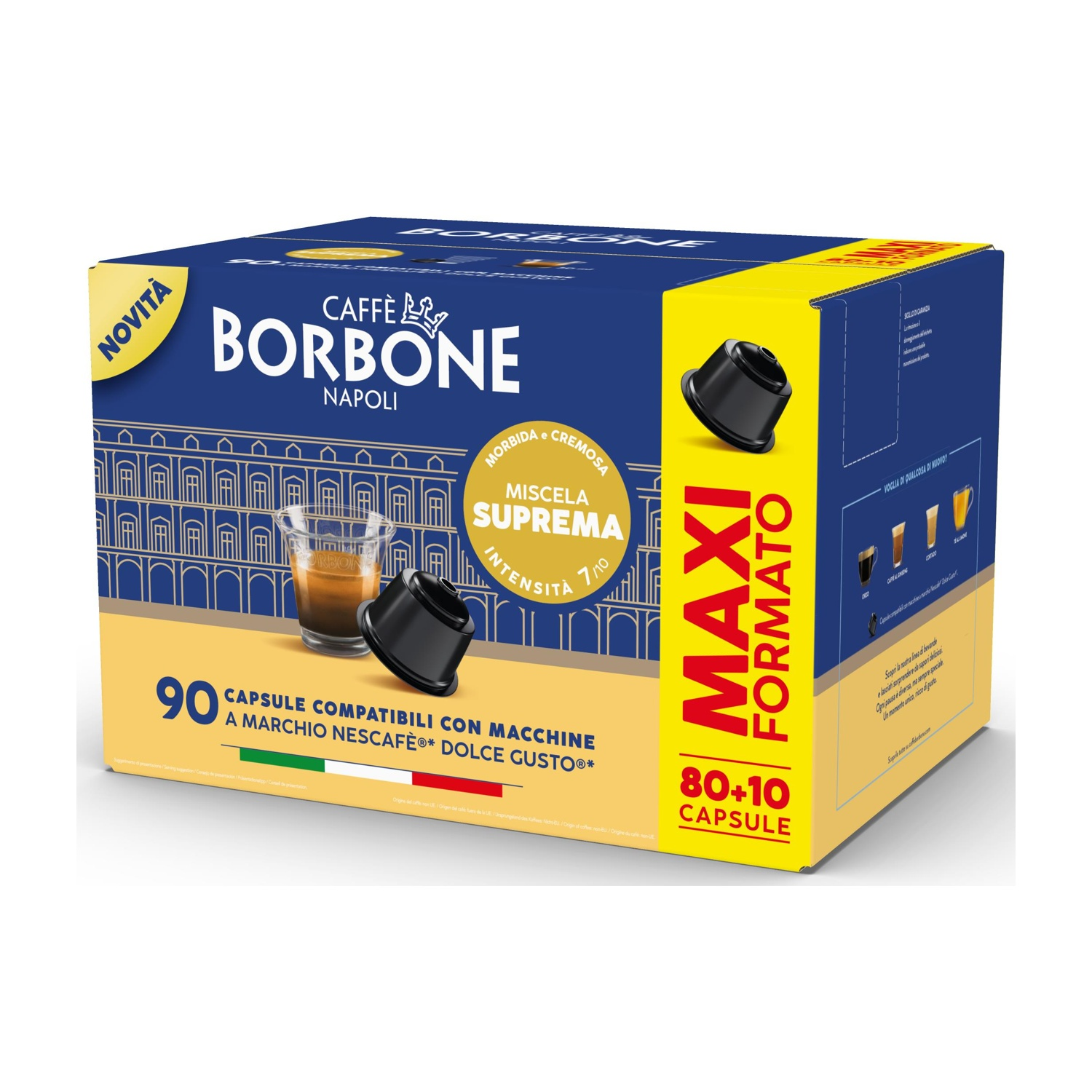 Caffè Borbone Caffè in capsule Dolce Gusto Suprema 90Pz, Nescaffè dolce gusto, 0,585 kg