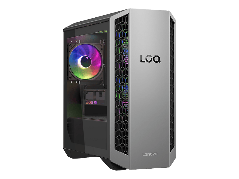 LENOVO LOQ Tower 26ADR10, Gaming PC mit AMD Ryzen™ 7 8745HX Prozessor (32 MB Cache, bis zu 5.1 GHz), 32 GB RAM, 1 TB SSD, NVIDIA GeForce RTX™ 5060 Ti (16 GB, GDDR7), Windows 11 Home