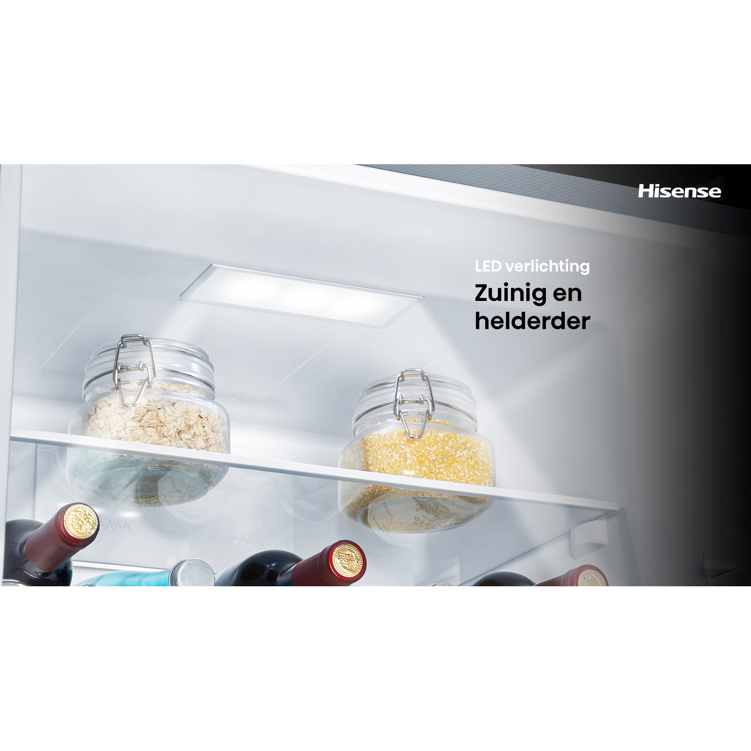 Hisense RB390N4BCC Réfrigérateur Combi, No Frost, Inverter, Efficacité Classe C, Capacité 304 L avec 186 cm de haut, Tiroir légumes, 4 étoiles Congélateur, porte réversible, silencieux 39 dB, couleur