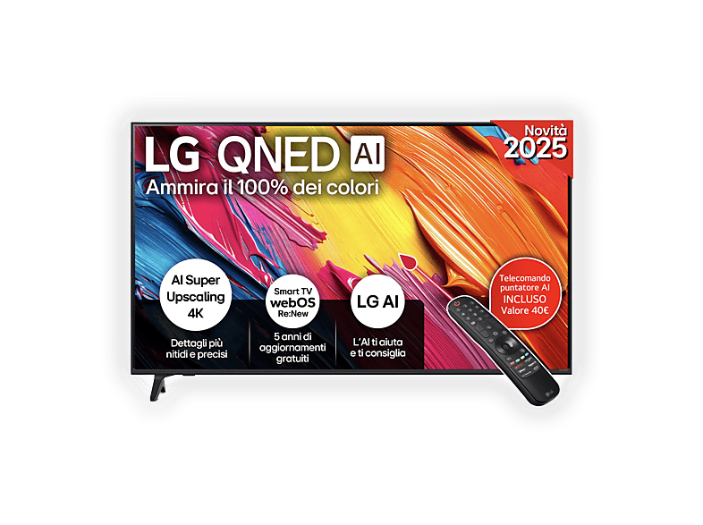 LG QNED AI 50QNED70A6A, Smart TV 50”, 4K, Dolby Digital