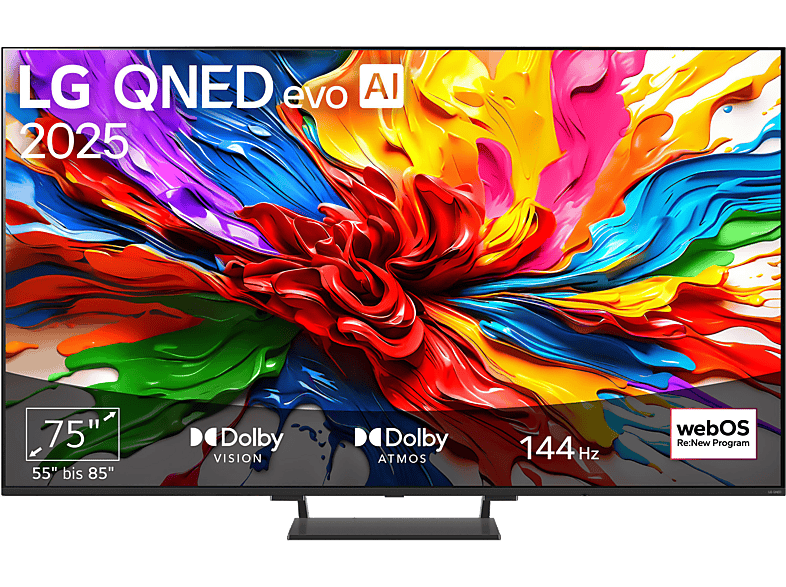 LG 75QNED93A6A QNED evo TV (Flat, 75 Zoll / 190 cm, UHD 4K, SMART TV)