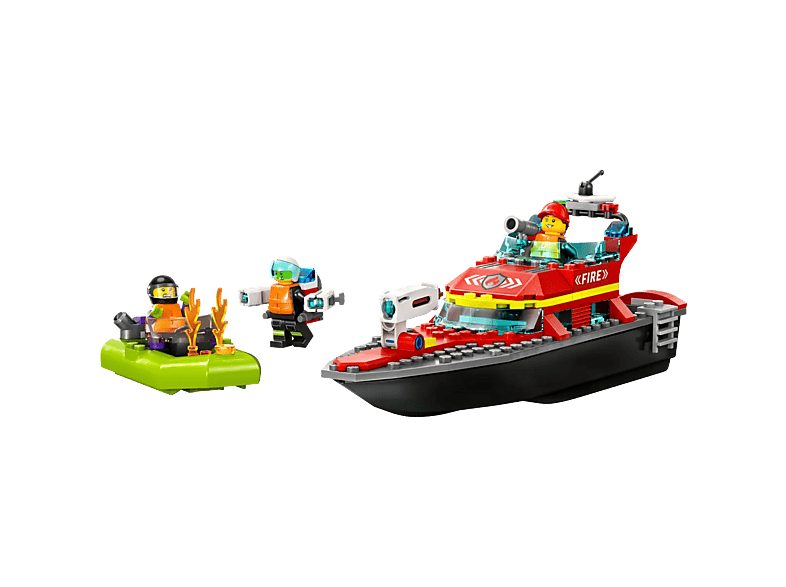 Lego City 60373 Reddingsboot Brand Bouwstenen afbeelding