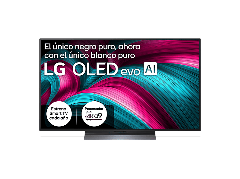 LG OLED48C55LA, 4K, Procesador Inteligente α9 AI Processor 4K Gen8, Smart TV, DVB-T2 (H.265), Negro
