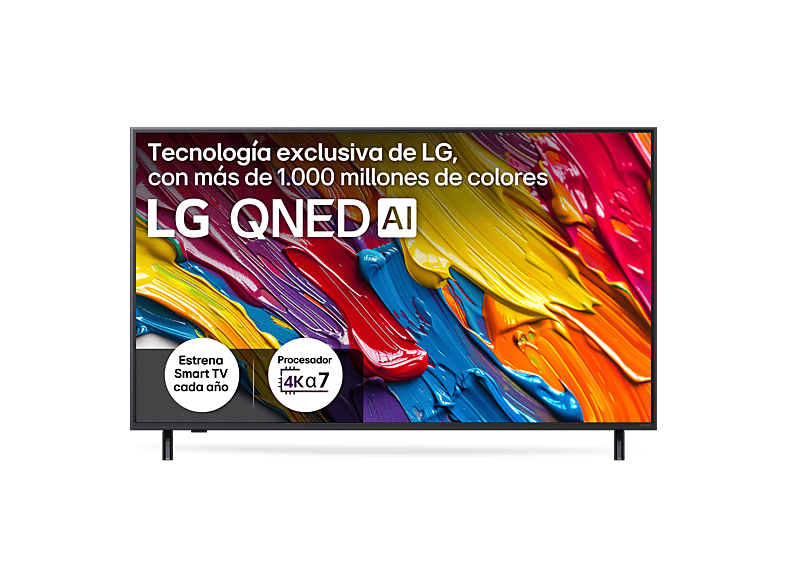 TV QNED 65" - LG 65QNED82A6B, UHD 4K, Procesador Inteligente α7 AI Processor 4K Gen8, Smart TV, DVB-T2 (H.265), Ashed Blue