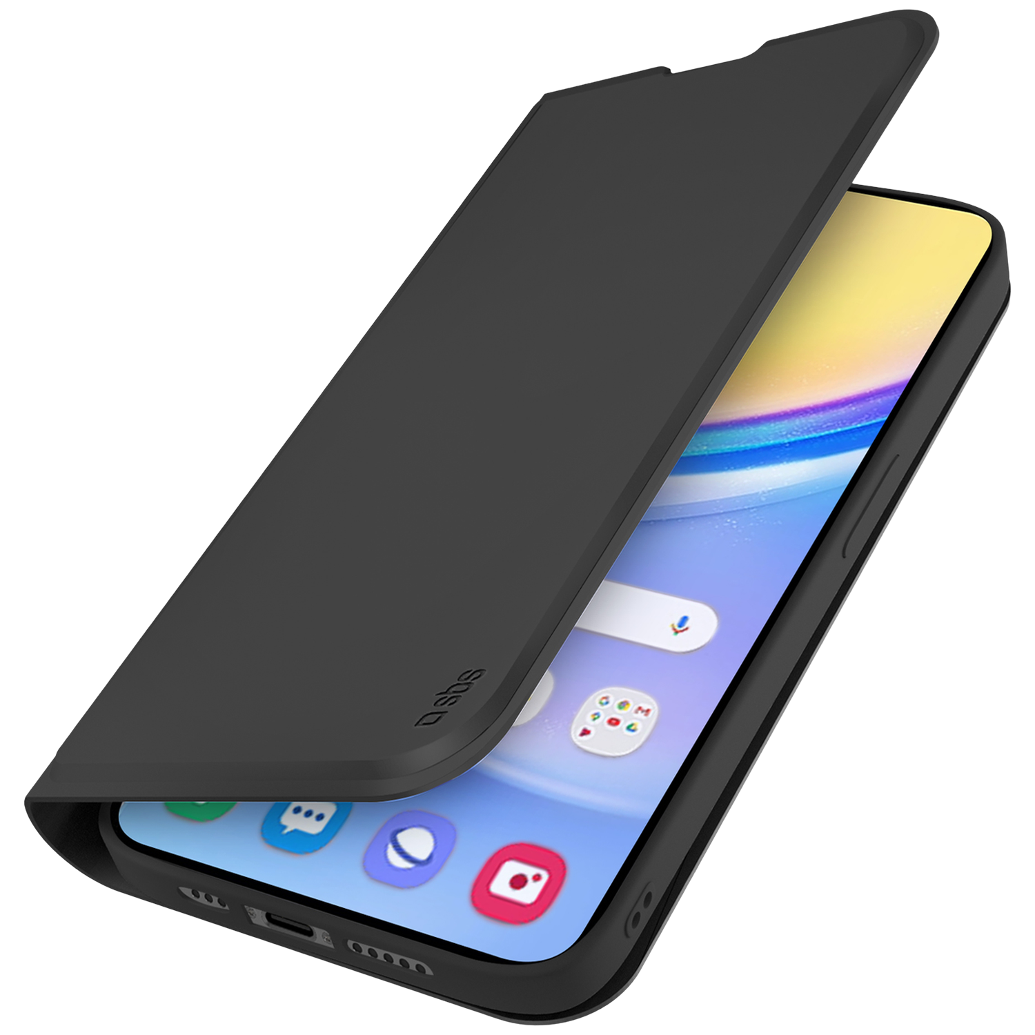 SBS MOBILE Wallet smooth Telefoonhoesje voor Samsung Galaxy A16 Zwart afbeelding