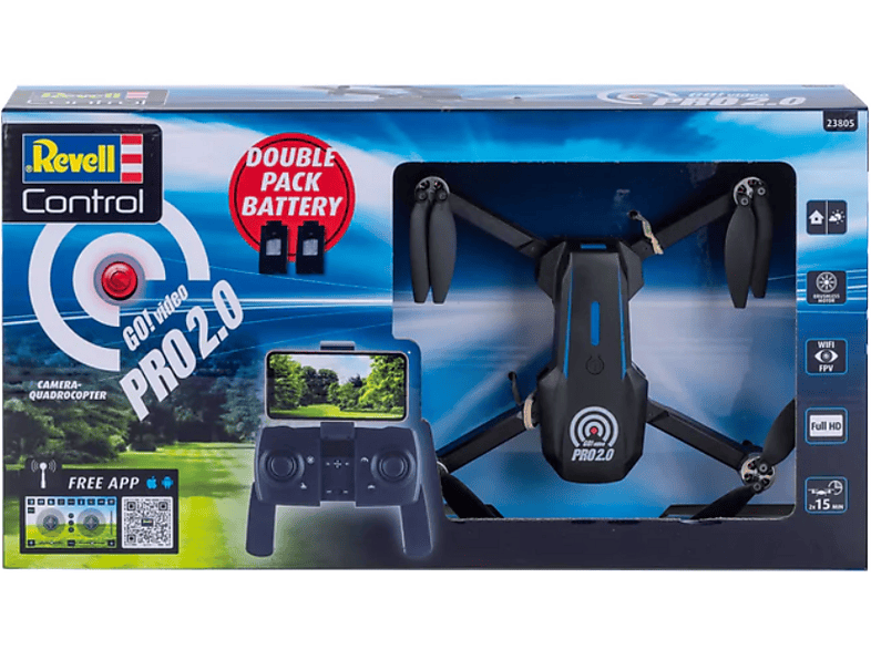 Revell RC Camera Quadcopter "Go! Video Pro 2.0" Drohne, Schwarz — Foto 2 von 5