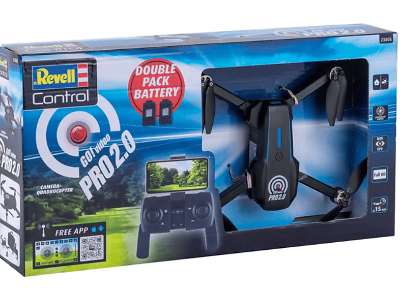 Revell RC Camera Quadcopter "Go! Video Pro 2.0" Drohne, Schwarz — Foto 3 von 5
