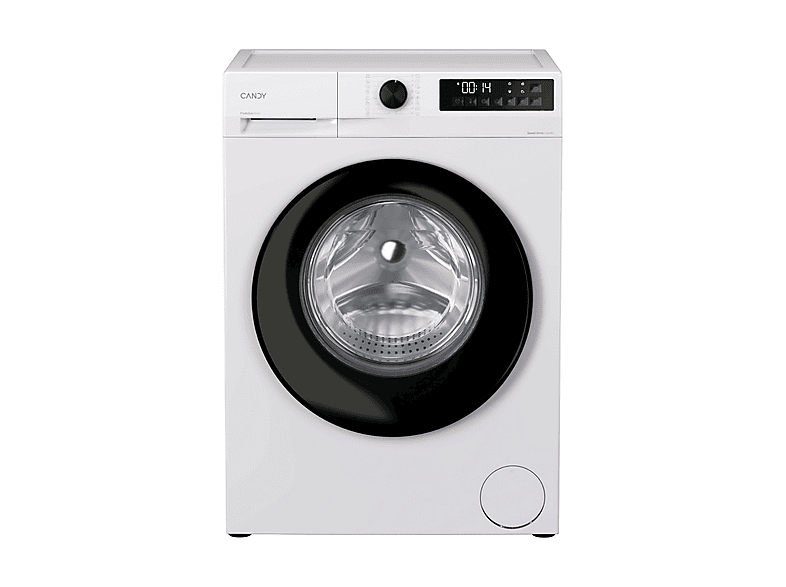 Candy Gd 48B9-S Lavatrice, Caricamento Frontale, 8 Kg, 16 Programmi, Profondità 54,8 Cm, Bianco, Nero, Livello Rumorosità Centrifuga 69 Db(A), Classe 