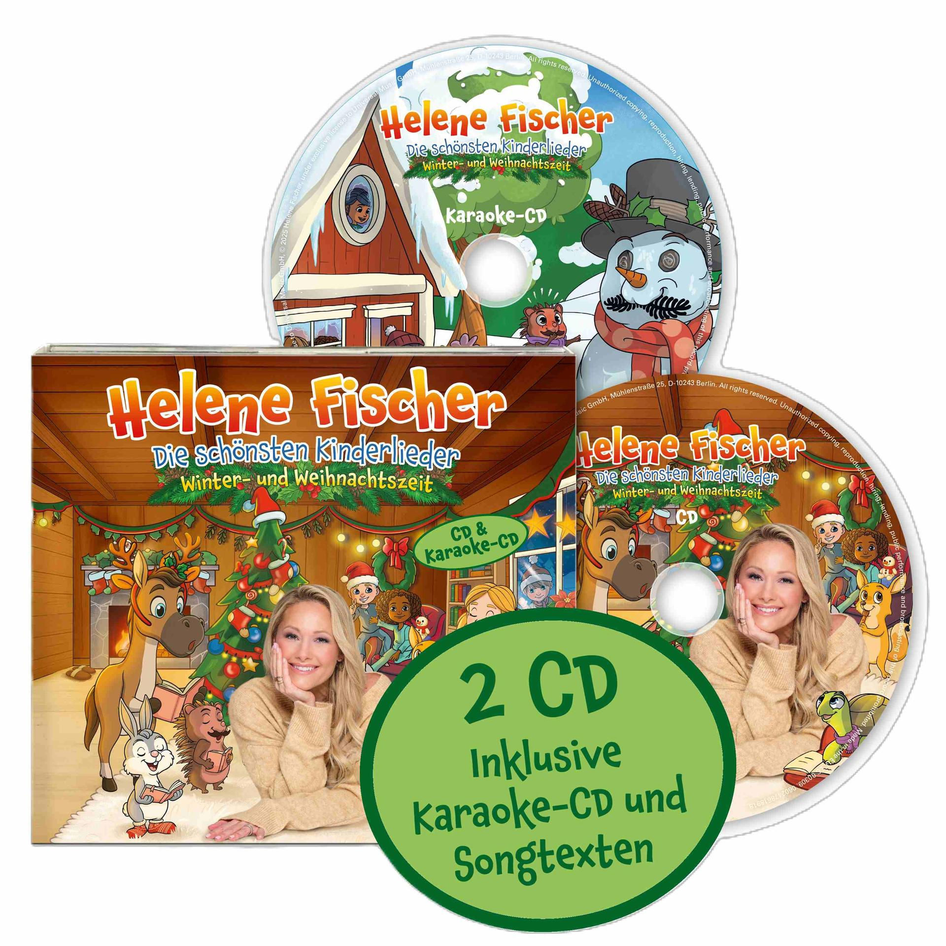 CD-Set mit Helene Fischer, mit Winter- und Weihnachtsliedern, inklusive Karaoke-CD.