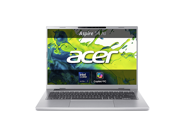 ACER Aspire 14 AI Copilot+ PC NOTEBOOK, '', processore Intel® Core Ultra 7 256V, Arc™ GPU, RAM 16 GB, 1024 GB SSD, Silver, Windows 11 Home