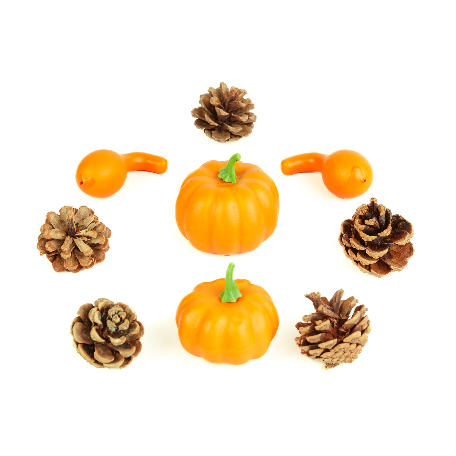 @HOME Őszi dekoráció, tök és toboz szett, 9 db (59004)