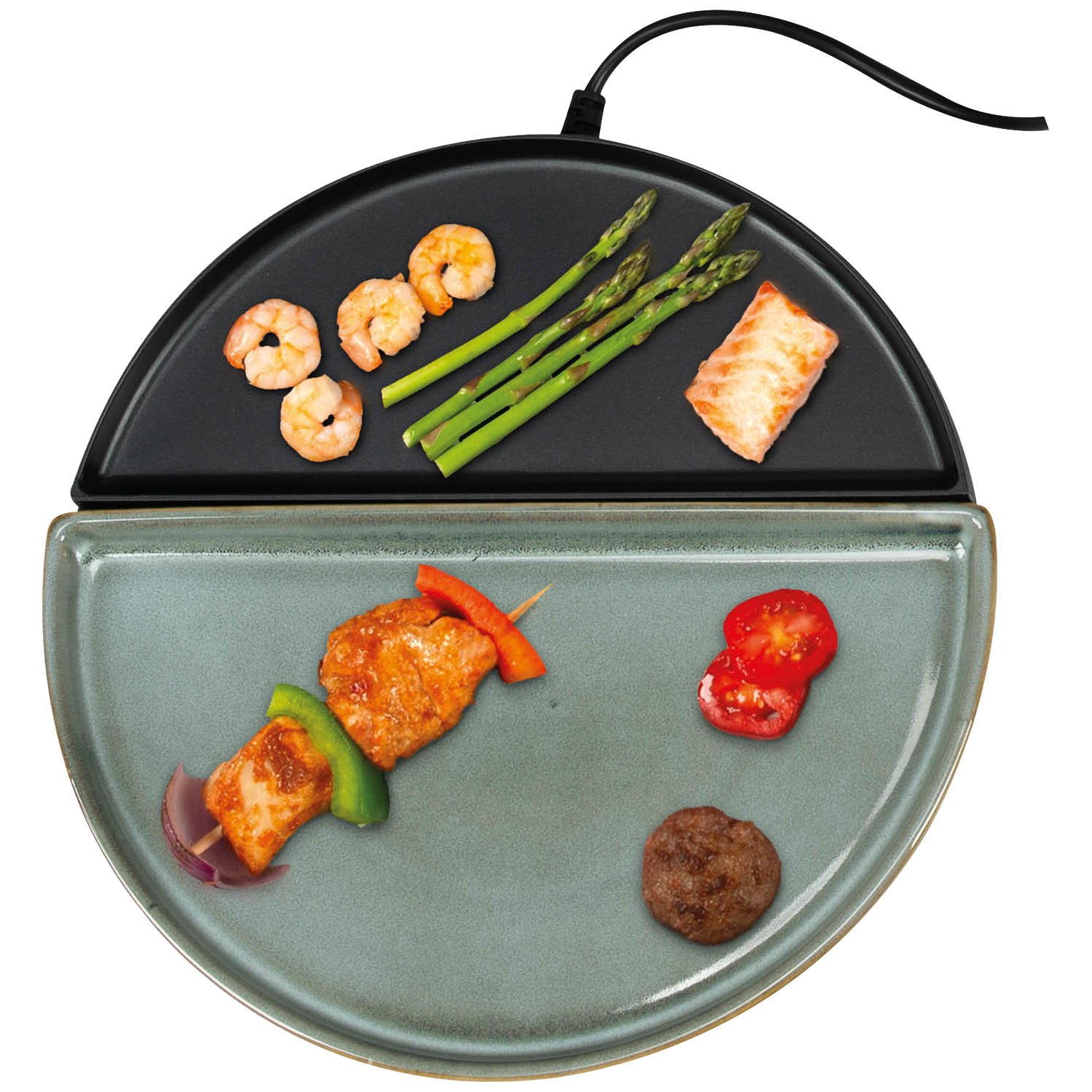 Bourgini Chef's Dinner Party Gourtmetset - Uitbreidingsset Glazed Grey Bakplaat Pfas-vrij Gourmette Grijs