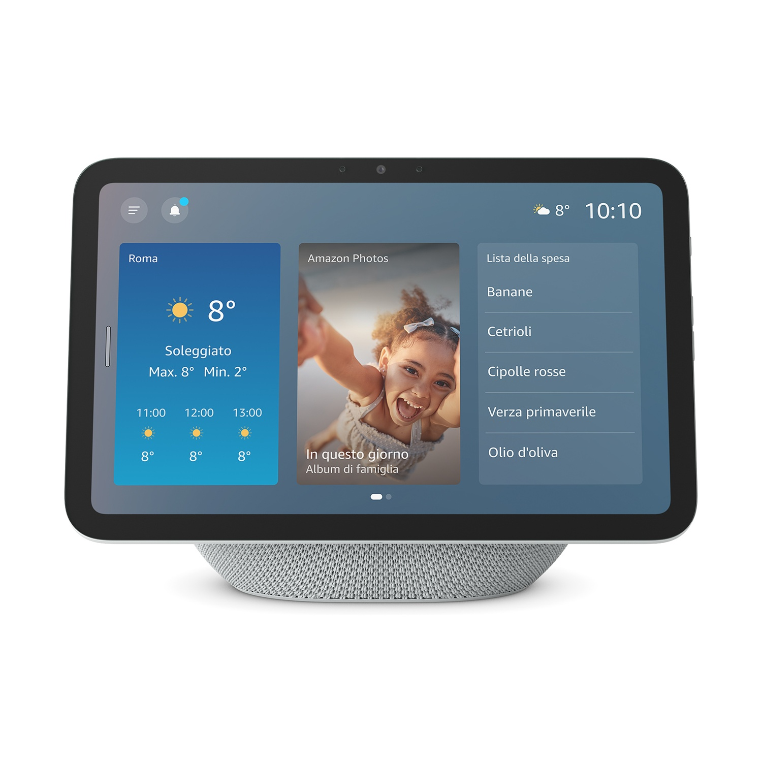 Assistente Vocale Amazon Echo Show 8 (2025), Glacier White
