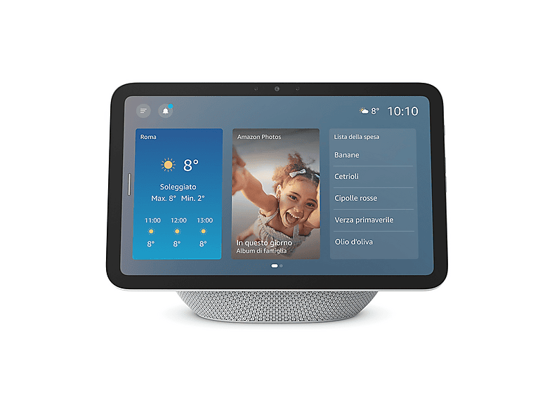 Assistente Vocale Amazon Echo Show 8 (2025), Glacier White