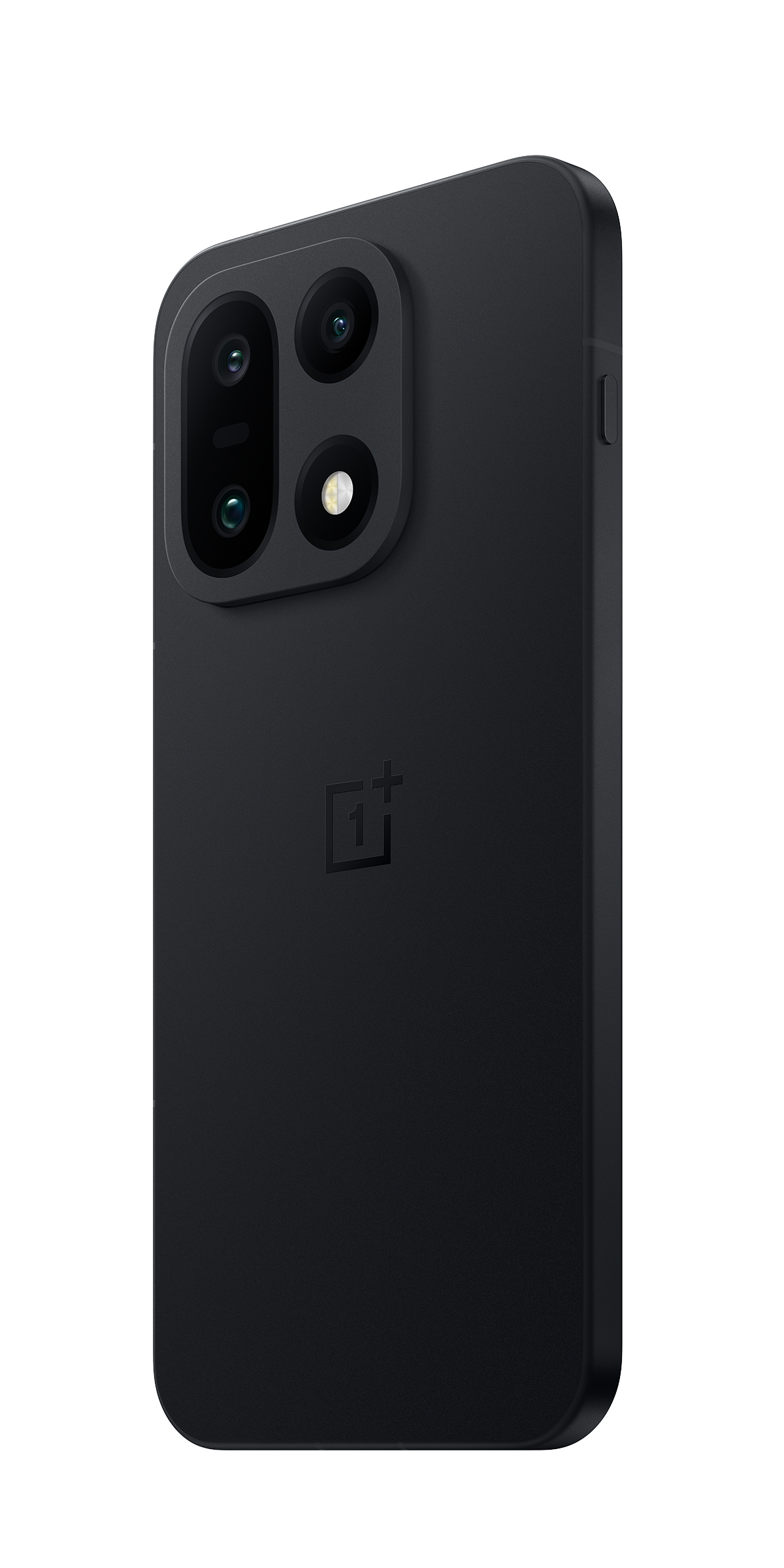 Czarny tył smartfona z zestawem aparatów i logo OnePlus. Telefon jest w etui.